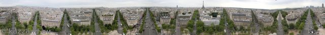 View from the Arc de Triomphe 360